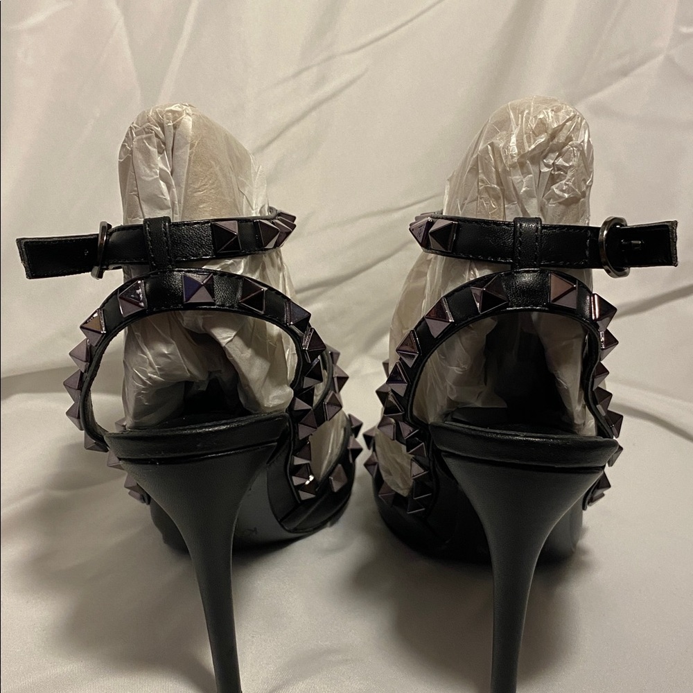 Kaitlyn Black Studded Pointed Heels - Picture 5 of 6
